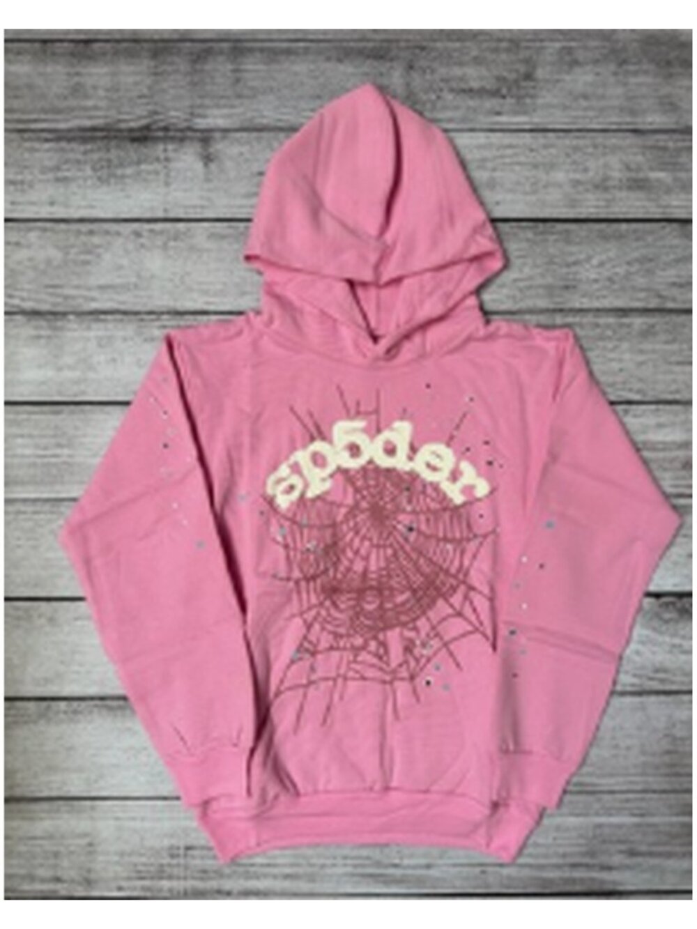 SP5DER P*NK pink pullover hoodie